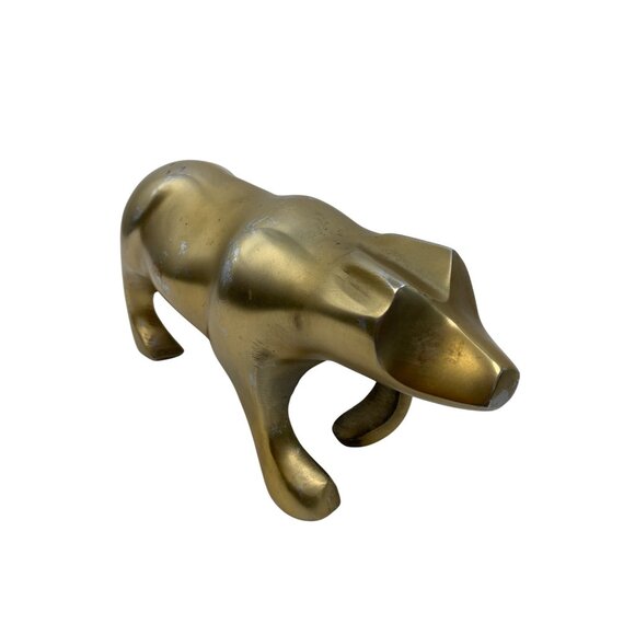 VTG Brass Bear Figurine Sculpture 10" x 6" Artisan Decor Collectible Art GIFT - Picture 4 of 13